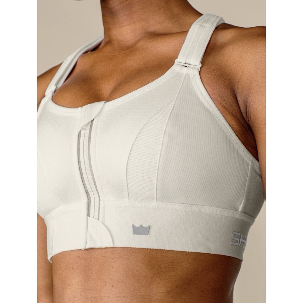 SHEFIT Ultimate Sports Bra White High Impact Adjustable Size Medium - Picture 4 of 8